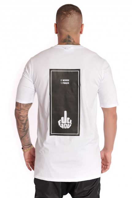 Tricou Rectangle Fvck White